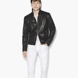 John Varvatos Collection Leather Jacket NWT 48